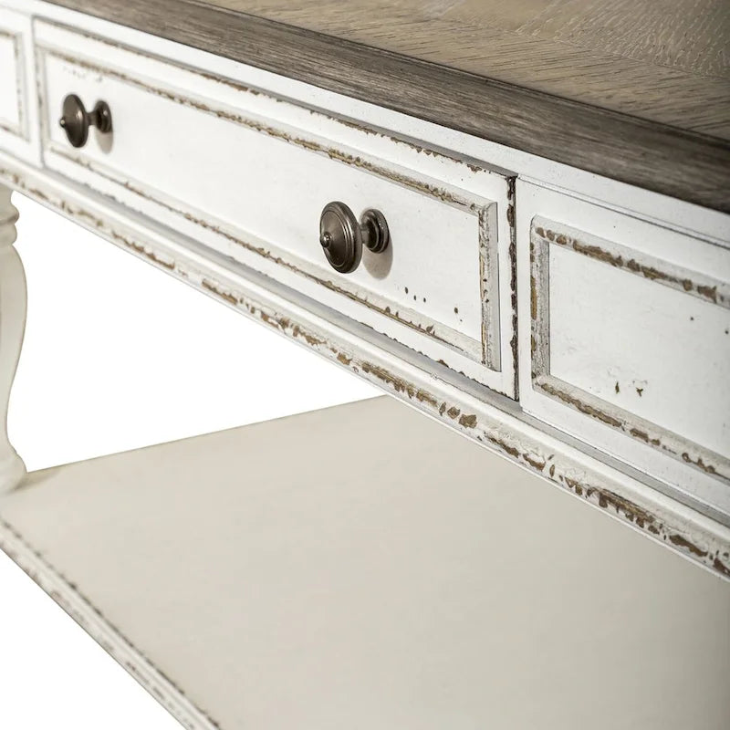 Magnolia Manor Antique White Weathered Bark 3-piece Cocktail Table Set