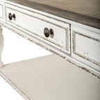 Magnolia Manor Antique White Weathered Bark 3-piece Cocktail Table Set