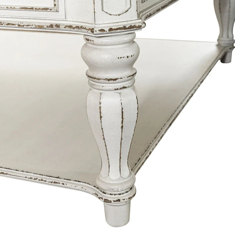 Magnolia Manor Antique White Weathered Bark 3-piece Cocktail Table Set