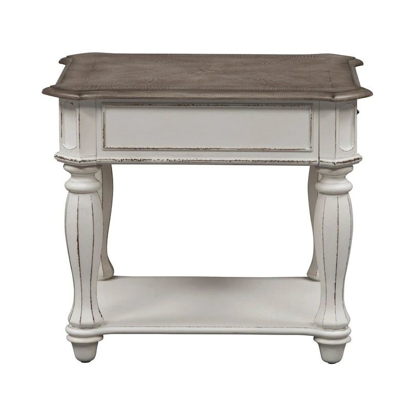 Magnolia Manor Antique White Weathered Bark 3-piece Cocktail Table Set