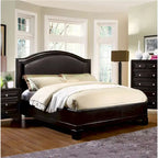 Furniture of America Pigh Traditional Espresso Padded Platform Bed