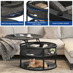 Moasis Round Lift Top Coffee Table with Hidden Storage