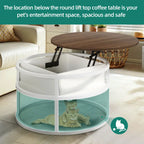 Moasis Round Lift Top Coffee Table with Hidden Storage