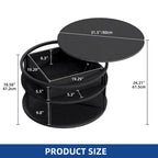 Moasis Round Lift Top Coffee Table with Hidden Storage