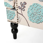 Harrison Floral Fabric Tufted Club Chair by Christopher Knight Home - 28.00 L x 29.50 W x 33.50 H