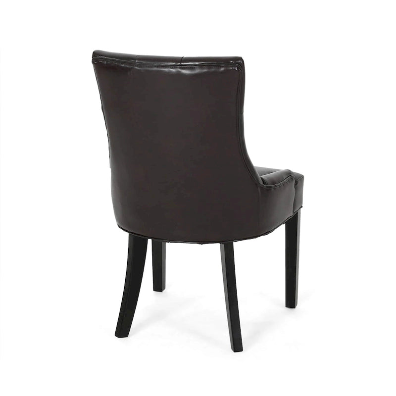 Hayden Contemporary Tufted Bonded Leather Dining Chairs (Set of 4) by Christopher Knight Home