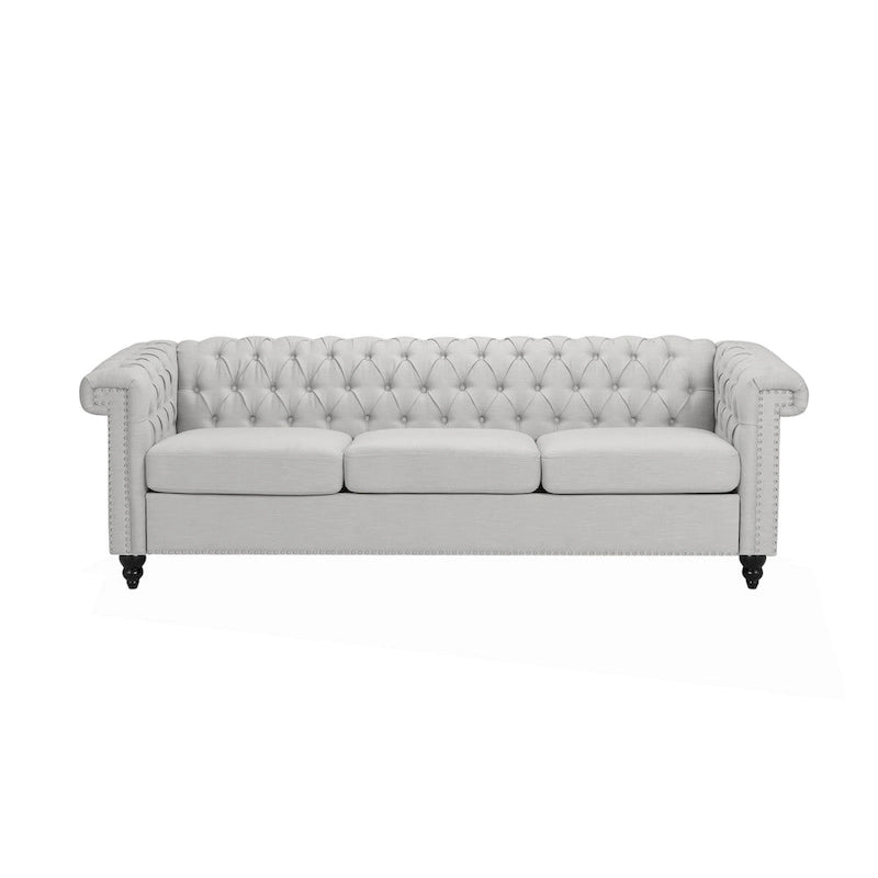 Parkhurst Tufted Grey Chesterfield Sofa by Christopher Knight Home