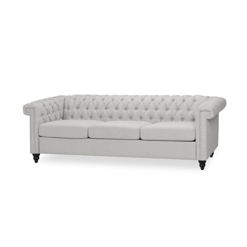 Parkhurst Tufted Grey Chesterfield Sofa by Christopher Knight Home