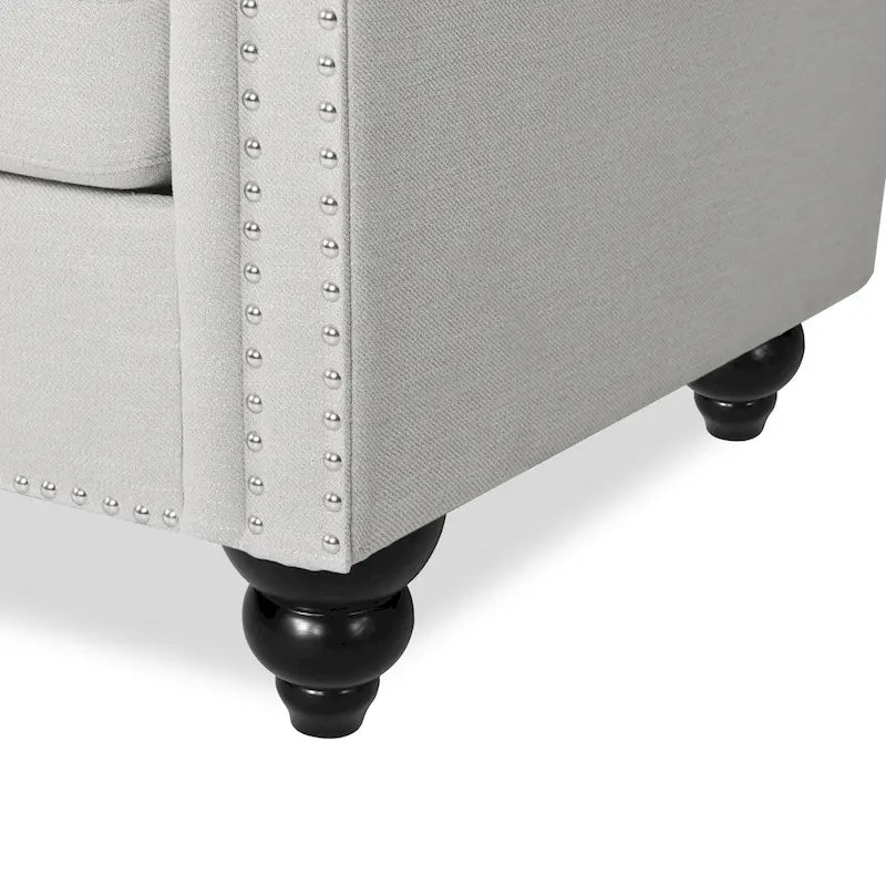 Parkhurst Tufted Grey Chesterfield Sofa by Christopher Knight Home