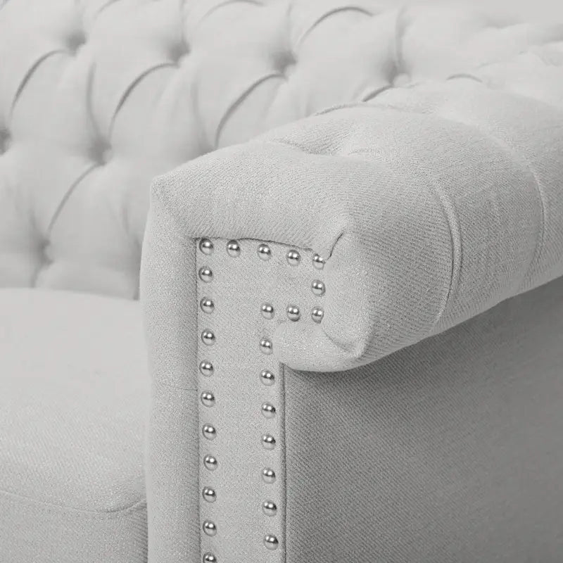 Parkhurst Tufted Grey Chesterfield Sofa by Christopher Knight Home