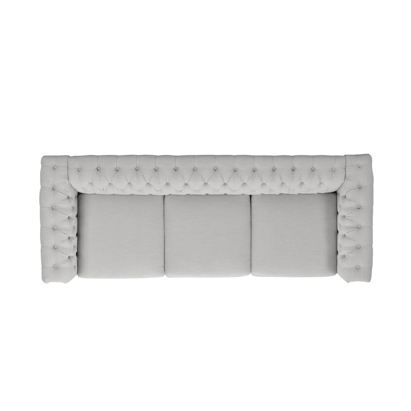 Parkhurst Tufted Grey Chesterfield Sofa by Christopher Knight Home