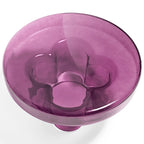 Modern Artistic Flower Glass Round Coffee Table Side Table