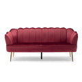 Reitz Glam Velvet Shell 3 Seater Sofa by Christopher Knight Home - 76.25 L x 29.25 W x 33.50 H