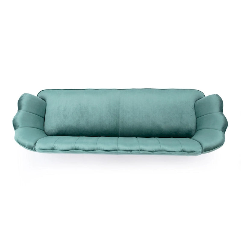 Reitz Glam Velvet Shell 3 Seater Sofa by Christopher Knight Home - 76.25 L x 29.25 W x 33.50 H