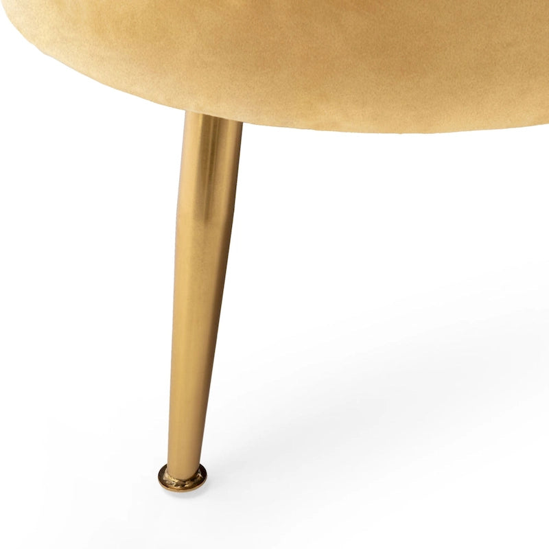 Reitz Glam Velvet Shell 3 Seater Sofa by Christopher Knight Home - 76.25 L x 29.25 W x 33.50 H