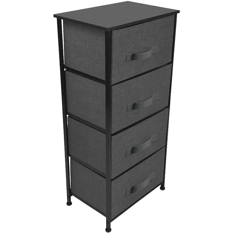 4 Drawer Bedside Nightstand Chest Tower Bedroom Dresser Assorted Colors