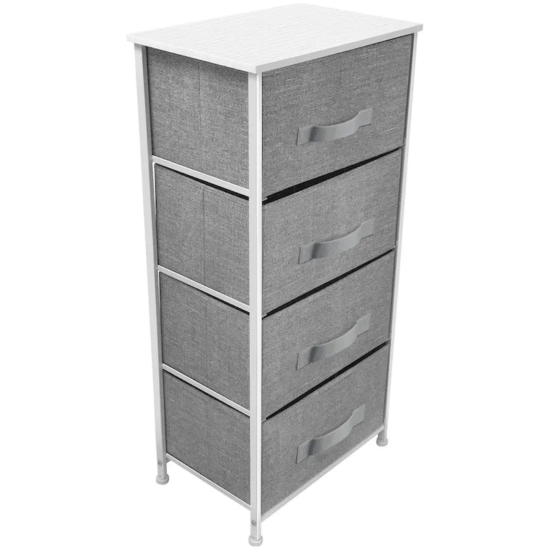 4 Drawer Bedside Nightstand Chest Tower Bedroom Dresser Assorted Colors