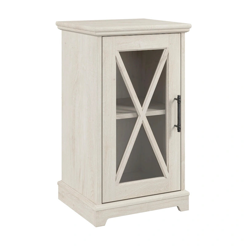 Lennox Small Farmhouse End Table with Storage by Bush Furniture