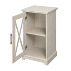 Lennox Small Farmhouse End Table with Storage by Bush Furniture