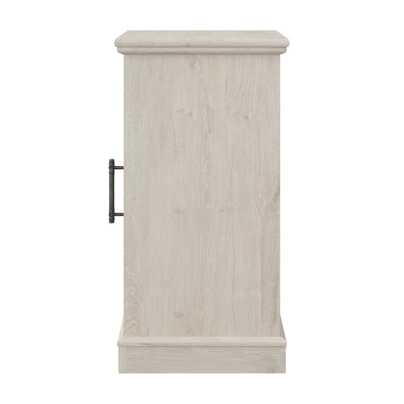 Lennox Small Farmhouse End Table with Storage by Bush Furniture