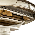 Carolina Crossing Antique Honey White Pedestal Table Set