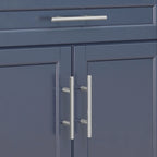 HOMCOM Kitchen Island on Wheels, Rolling Kitchen Cart with Stainless Steel Countertop, Drawer, Gray