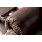 Dhirendra Traditional Brown Faux Leather Loveseat by Furniture of America