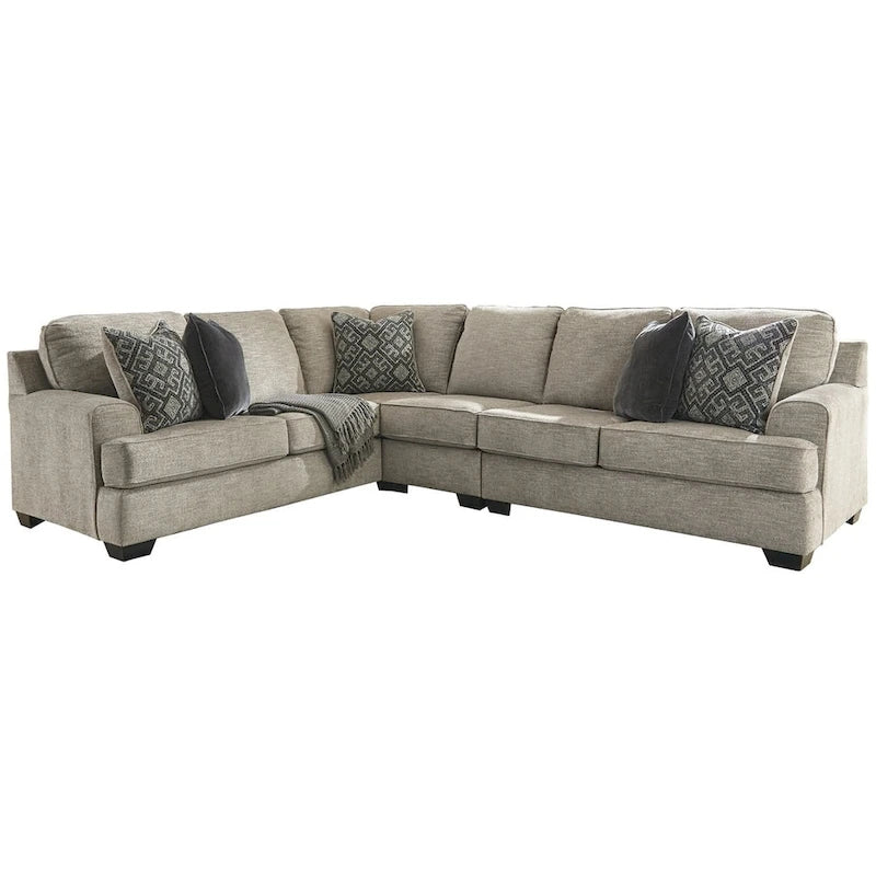 Signature Design by Ashley Bovarian Beige and Grey 3-Piece Sectional Sofa