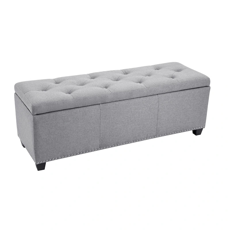 Porthos Home Hekla Fabric Upholstered Flip Top Storage Ottoman Bench