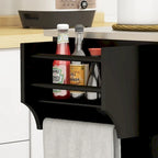 HOMCOM Kitchen Island with Storage, Rolling Kitchen Island on Wheels with Drawer, 3 Cabinets, Stainless Steel Countertop