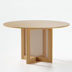 Solid Wood 52 Round Dining Table for 6 People Nordic style - 52*30