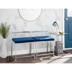 Porch & Den Birchshire Stainless Steel/ Glass End Table