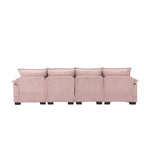 Sectional Sofa Cloud Couch for Living Room, Modern Chenille/Boucle U Shaped Couch, Comfy Modular Sofa Sleeper with Double Chaise
