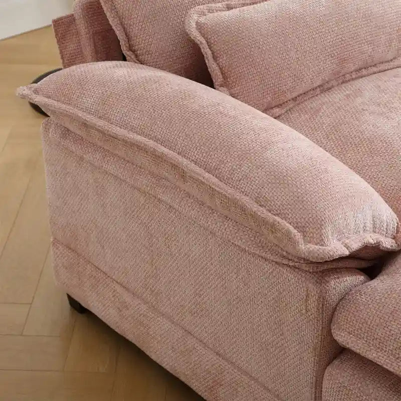 Sectional Sofa Cloud Couch for Living Room, Modern Chenille/Boucle U Shaped Couch, Comfy Modular Sofa Sleeper with Double Chaise