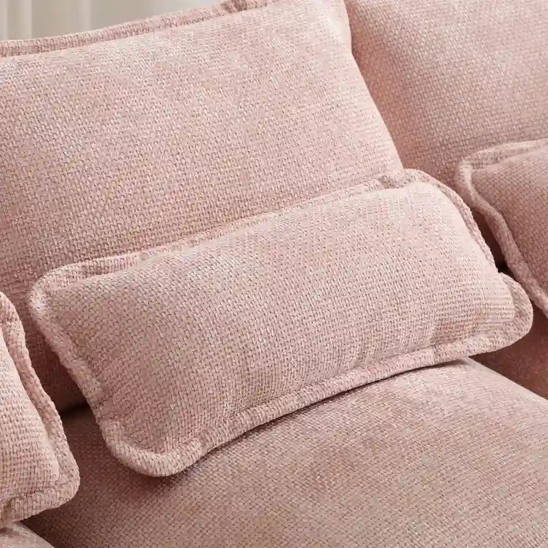 Sectional Sofa Cloud Couch for Living Room, Modern Chenille/Boucle U Shaped Couch, Comfy Modular Sofa Sleeper with Double Chaise