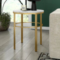 Gaia 20 Wide Round Side Table with Faux Marble Top