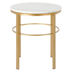 Gaia 20 Wide Round Side Table with Faux Marble Top