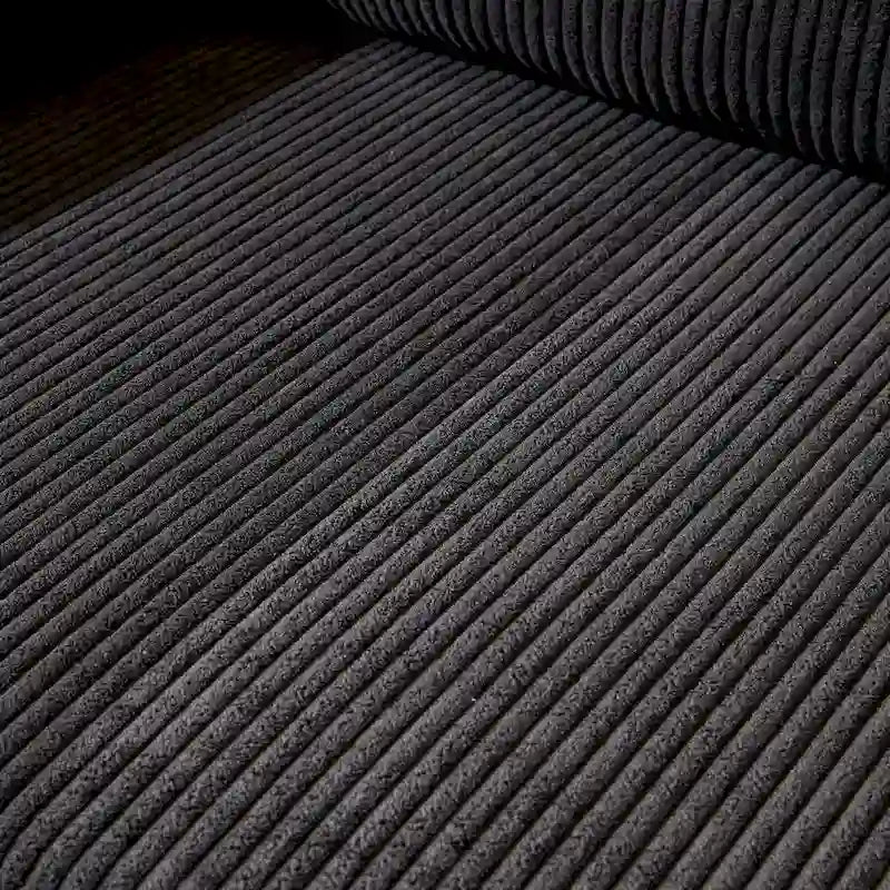 HOOOWOOO Living Room L-Shaped Polyester Fabric Reversible Chaise Sofa