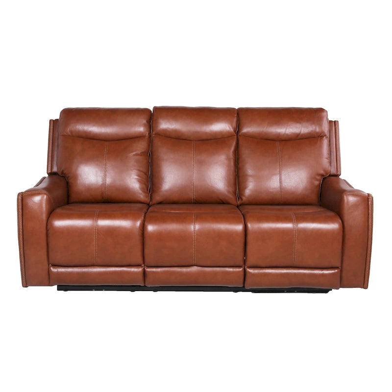 Steve Silver Newport Power Top Grain Leather Reclining Sofa