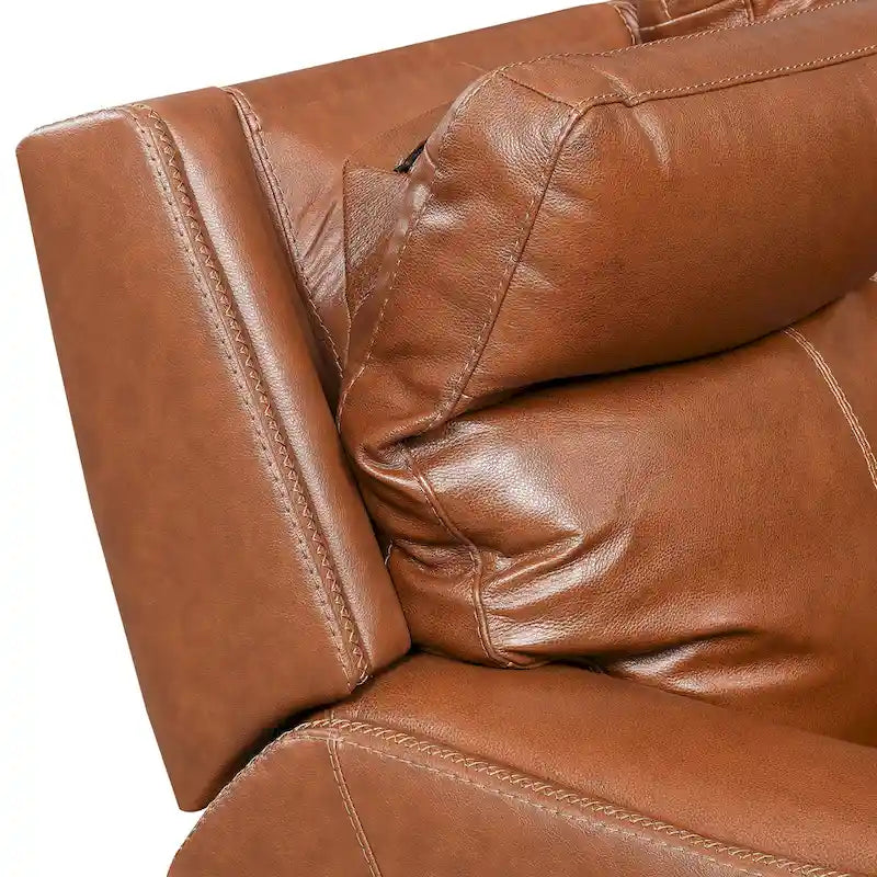 Steve Silver Newport Power Top Grain Leather Reclining Sofa