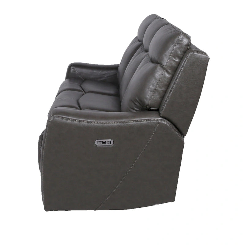 Steve Silver Newport Power Top Grain Leather Reclining Sofa