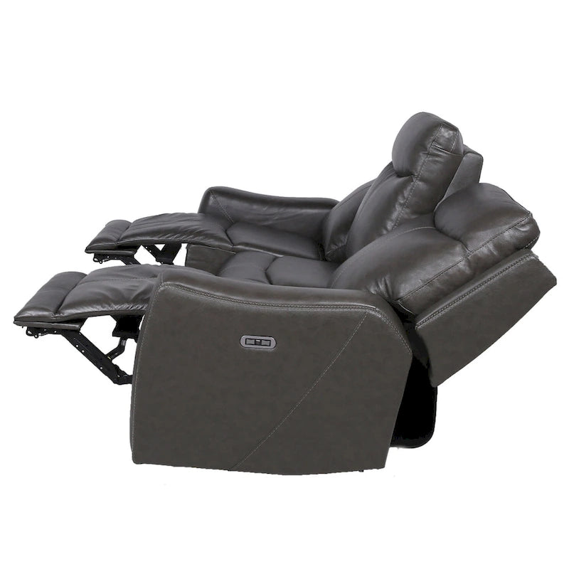 Steve Silver Newport Power Top Grain Leather Reclining Sofa