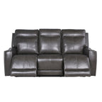 Steve Silver Newport Power Top Grain Leather Reclining Sofa