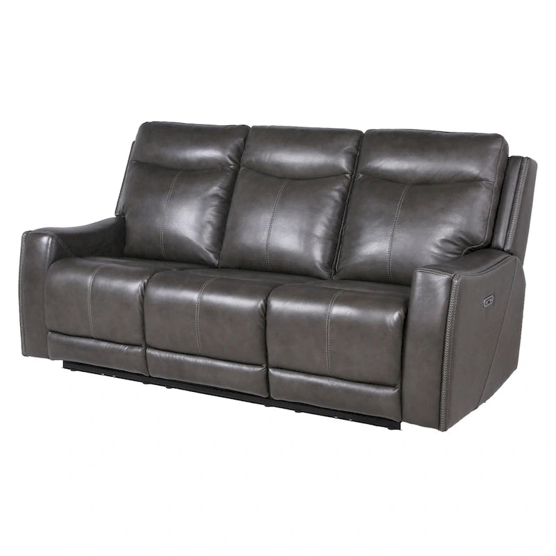Steve Silver Newport Power Top Grain Leather Reclining Sofa