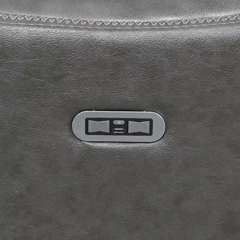 Steve Silver Newport Power Top Grain Leather Reclining Sofa