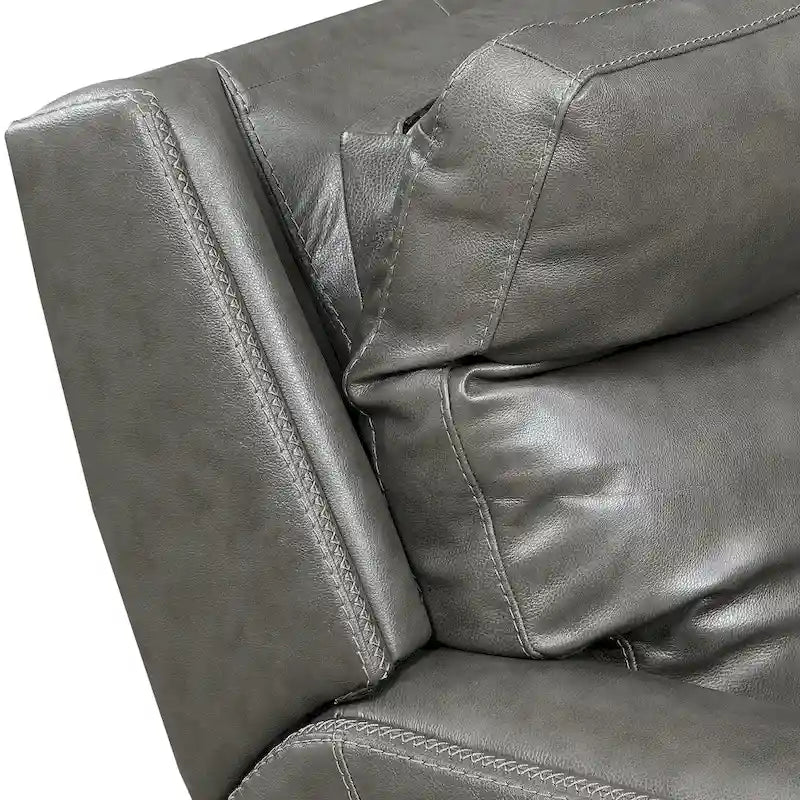 Steve Silver Newport Power Top Grain Leather Reclining Sofa