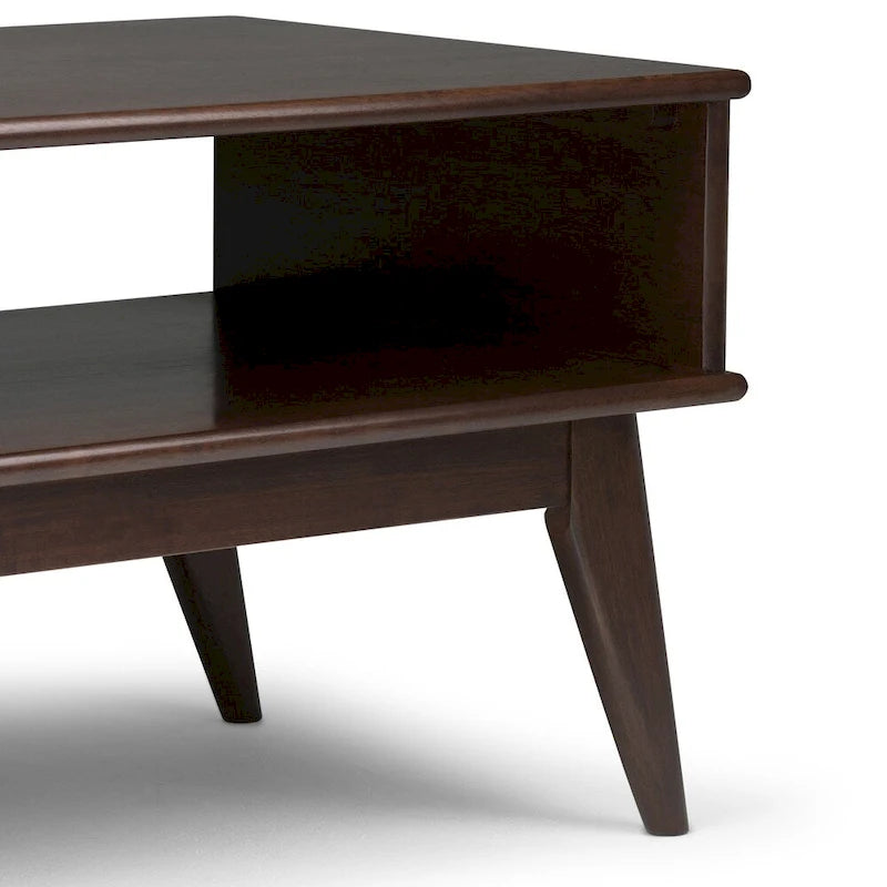 WYNDENHALL Tierney SOLID HARDWOOD 48 inch Wide Rectangle Mid Century Modern Coffee Table - 48 W x 22 D x 20 H