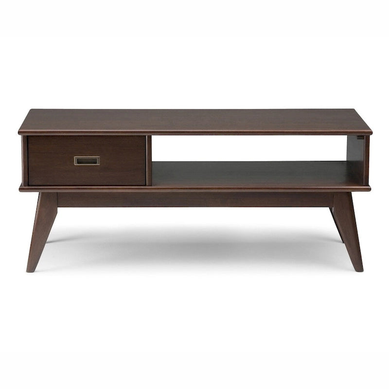 WYNDENHALL Tierney SOLID HARDWOOD 48 inch Wide Rectangle Mid Century Modern Coffee Table - 48 W x 22 D x 20 H