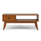 WYNDENHALL Tierney SOLID HARDWOOD 48 inch Wide Rectangle Mid Century Modern Coffee Table - 48 W x 22 D x 20 H