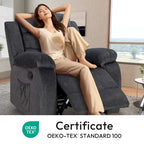 Soft Recliner Chair with Massage and Heat Function